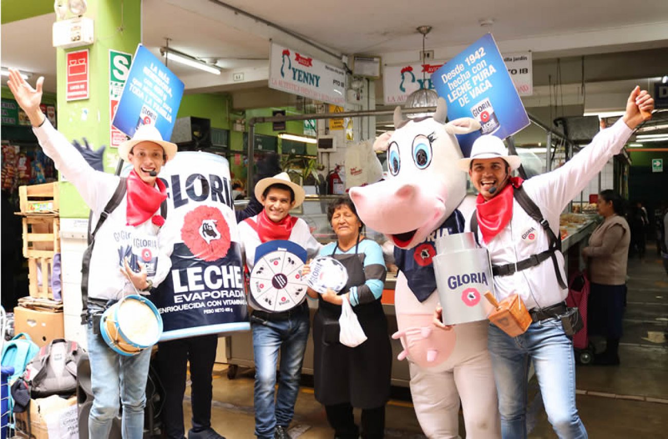 Gloria - 90 activaciones BTL en promoción de tarro tradicional en mercados, todo el Perú